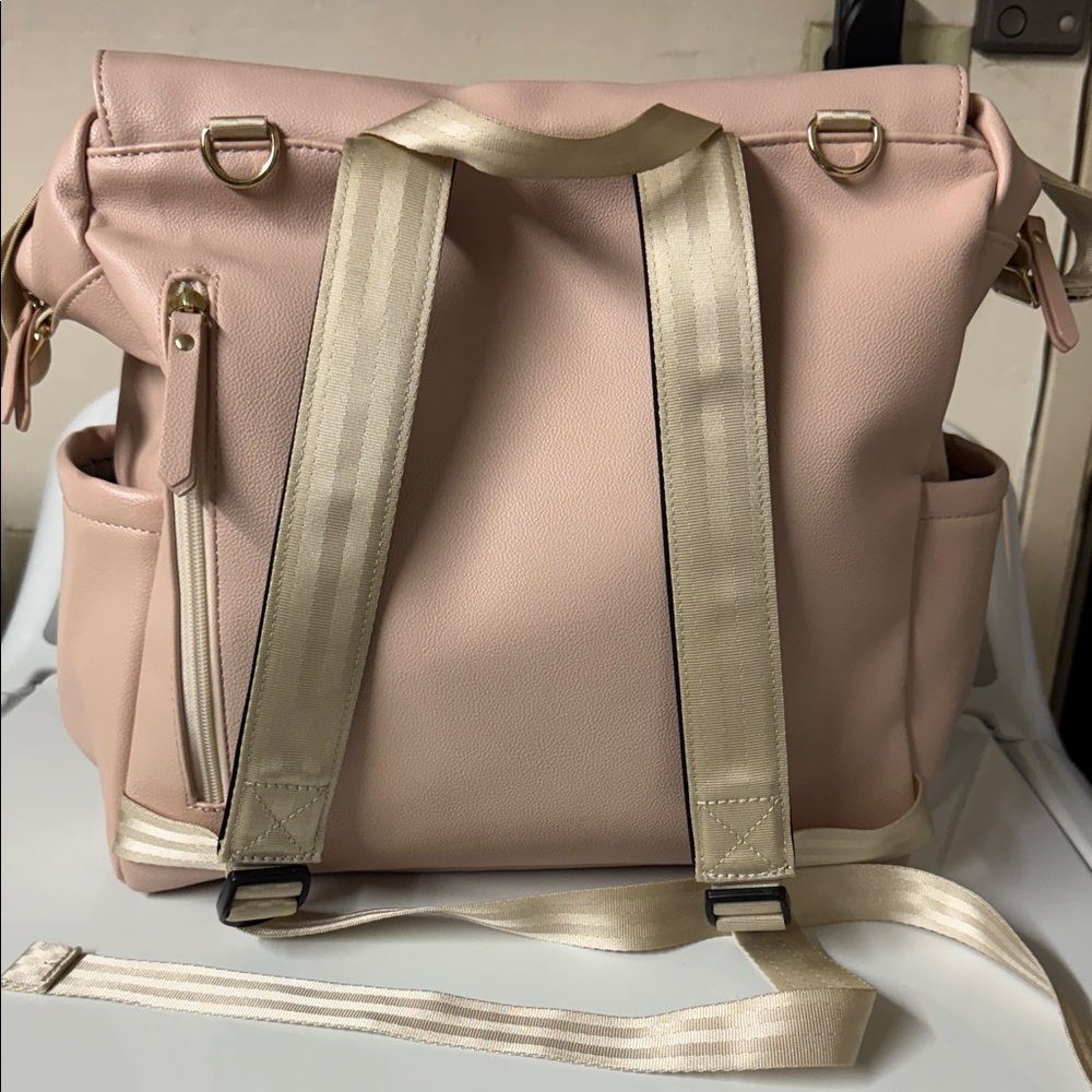Petunia Pickle Bottom Pink and Gold Box Diaper Bag - Picture 2 of 6